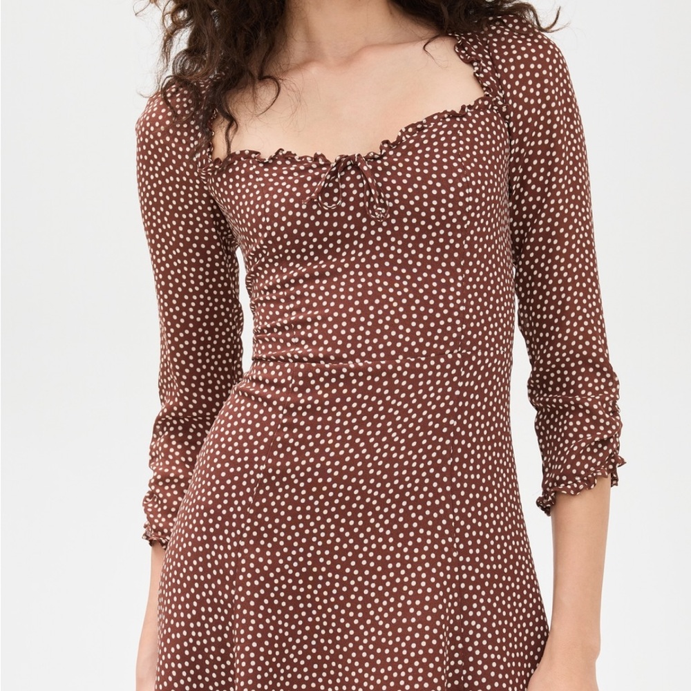 NWT REFORMATION Remi Dress, Choco Dot, size 6 - Picture 2 of 4